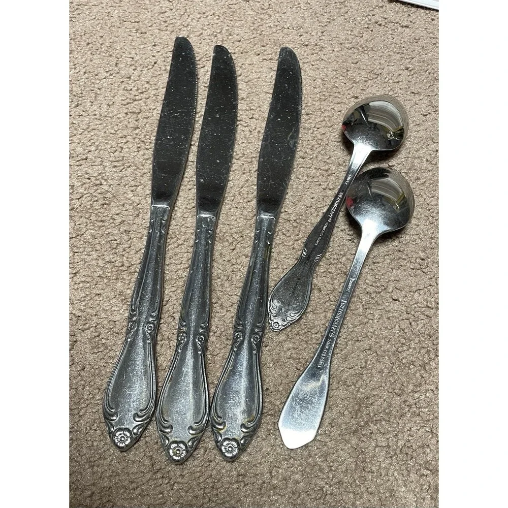 Customcraft Stainless Steel 5 Flatware Monogram 